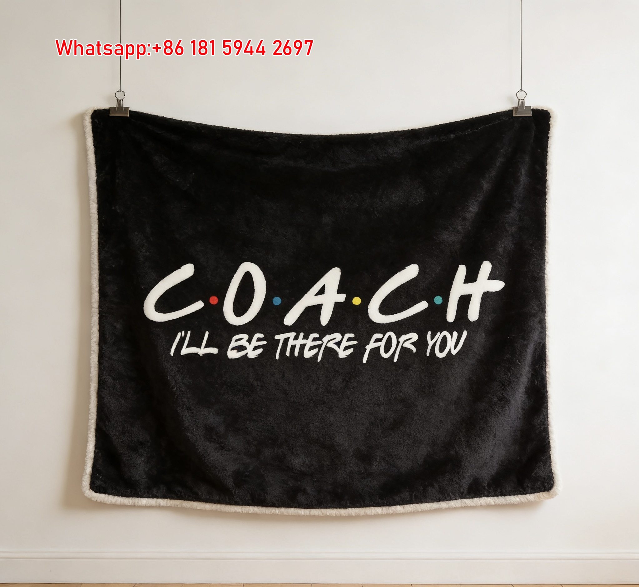 Coach Friends Style I'll Be There For You Flannel Throw Blanket C043